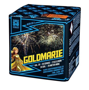 Argento Feuerwerk Silvester Batterie "Goldmarie" 25 Schuss